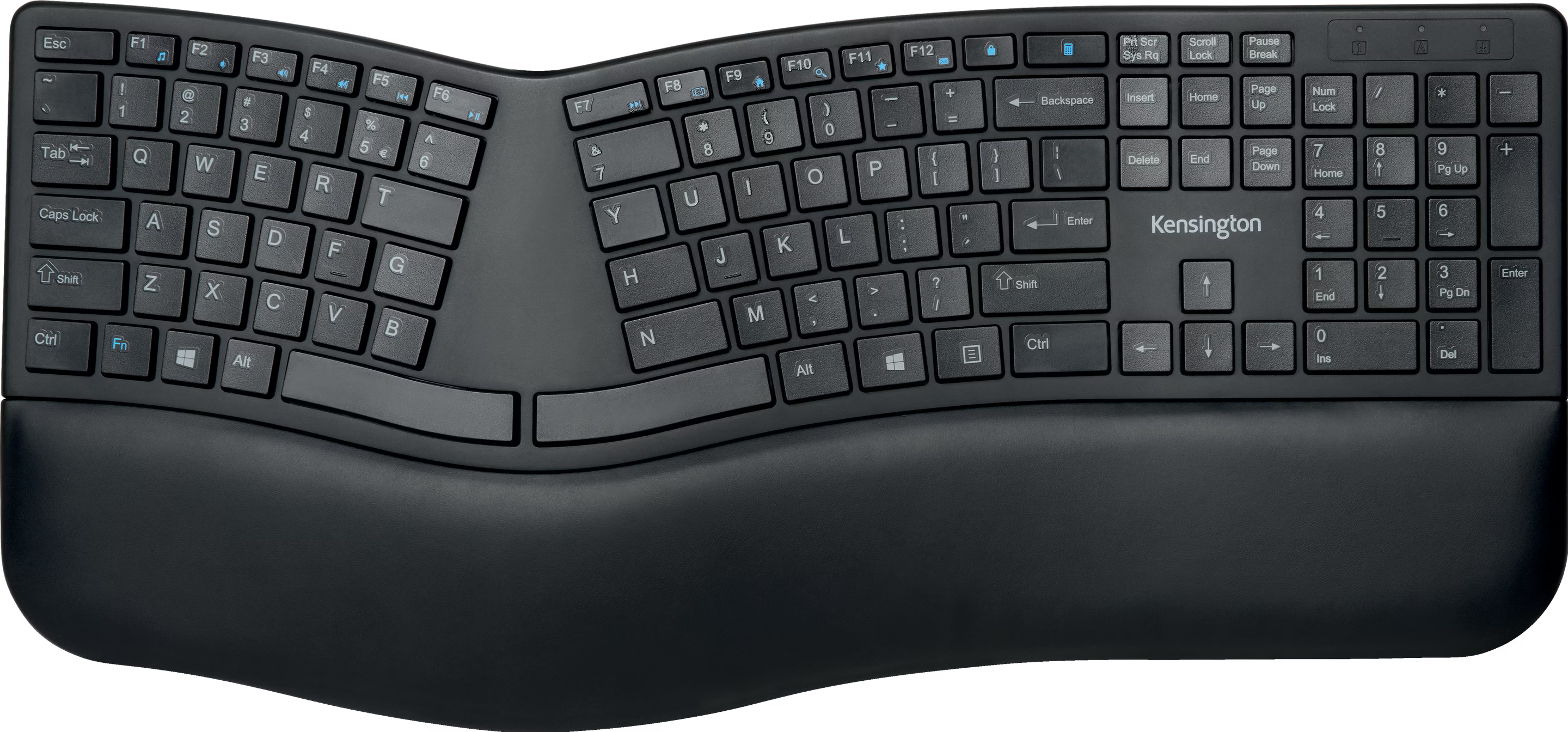 Clavier ergonomique sans fil Kensington Pro Fit Ergo split repose-poignets Bluetooth DeskLab Suisse