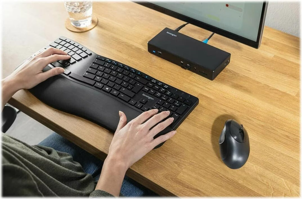 Clavier ergonomique sans fil Kensington Pro Fit Ergo split repose-poignets Bluetooth DeskLab Suisse