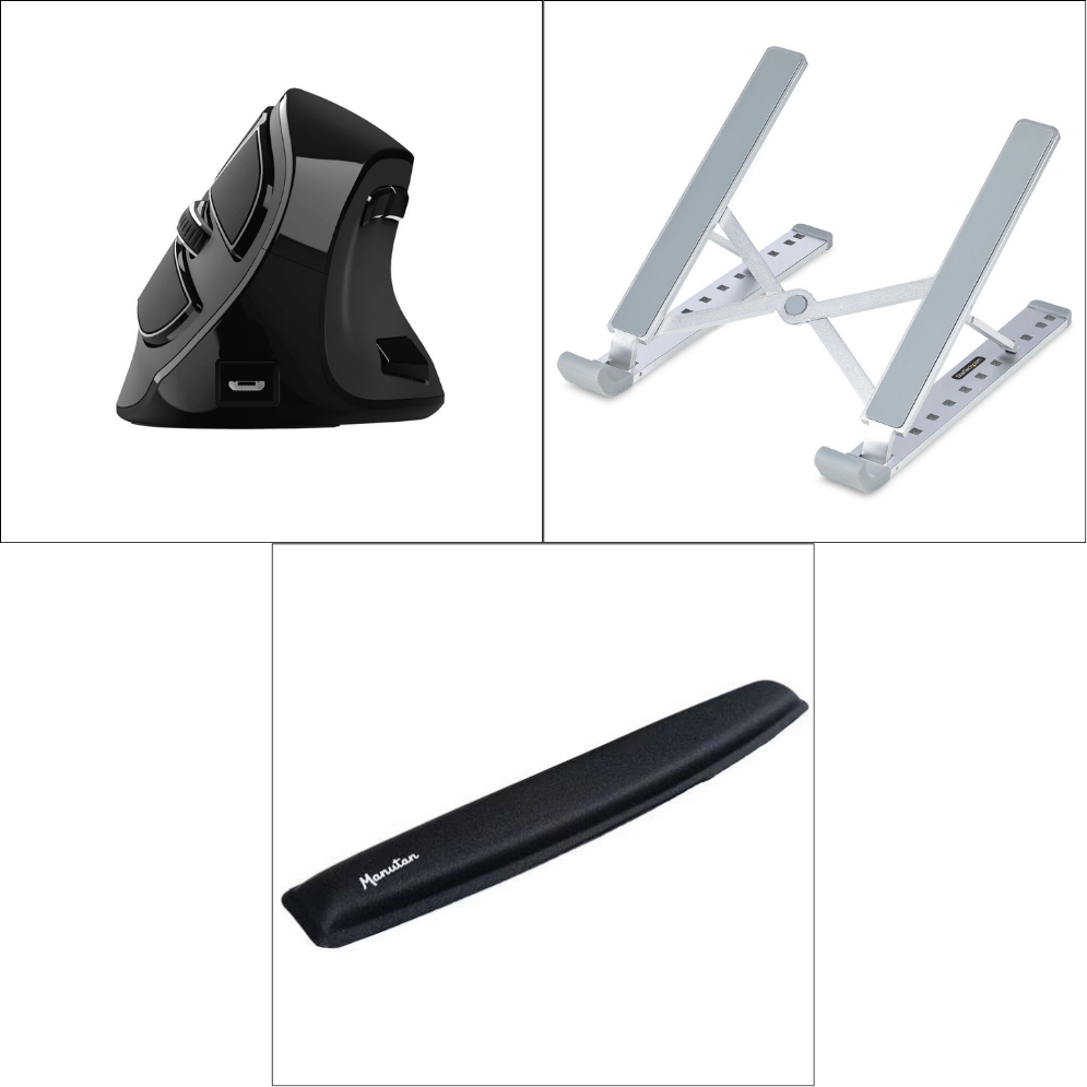 Souris verticale ergonomique Trust Voxx Bluetooth rechargeable DeskLab
Support laptop ergonomique réglable pliable DeskLab Suisse
Repose-poignet gel ergonomique clavier anti-fatigue Fellowes DeskLab